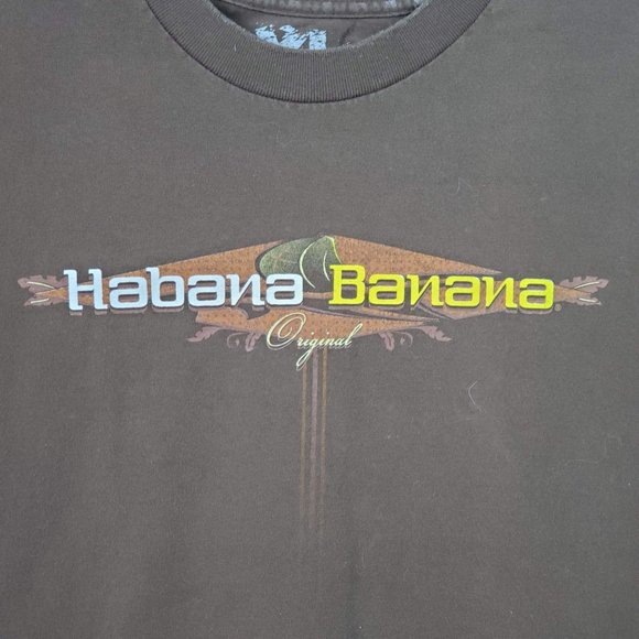 HABANA BANAWA Mens T shirt size Xl  Brown - Picture 2 of 9